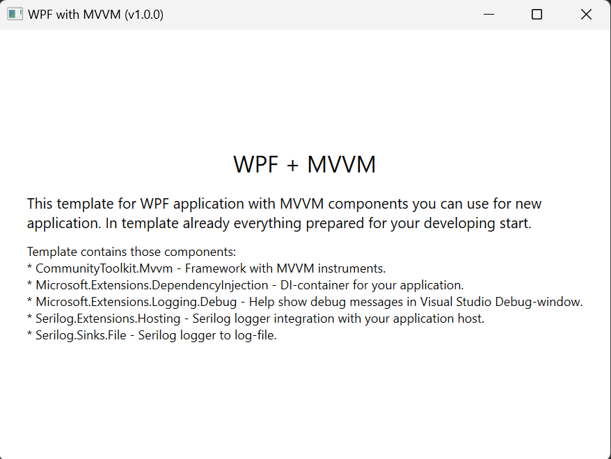 WPF приложение на MVVM с использованием CommunityToolkit и Dependency Container